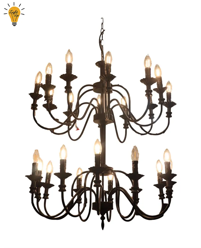 24 arm metal chandelier
